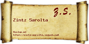 Zintz Sarolta névjegykártya